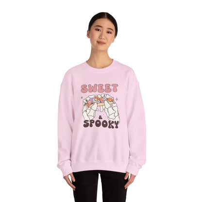 Sweet and Spooky Sweatshirt Retro Halloween Crewneck Groovy Fall Sweater Vintage Halloween Apparel Cool Funky Unique Novelty Women Gift Girl