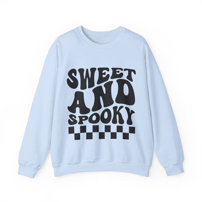 Sweet and Spooky Sweatshirt Retro Halloween Crewneck Vintage Fall Sweater Groovy Halloween Apparel Cool Funky Unique Novelty Women Gift Girl