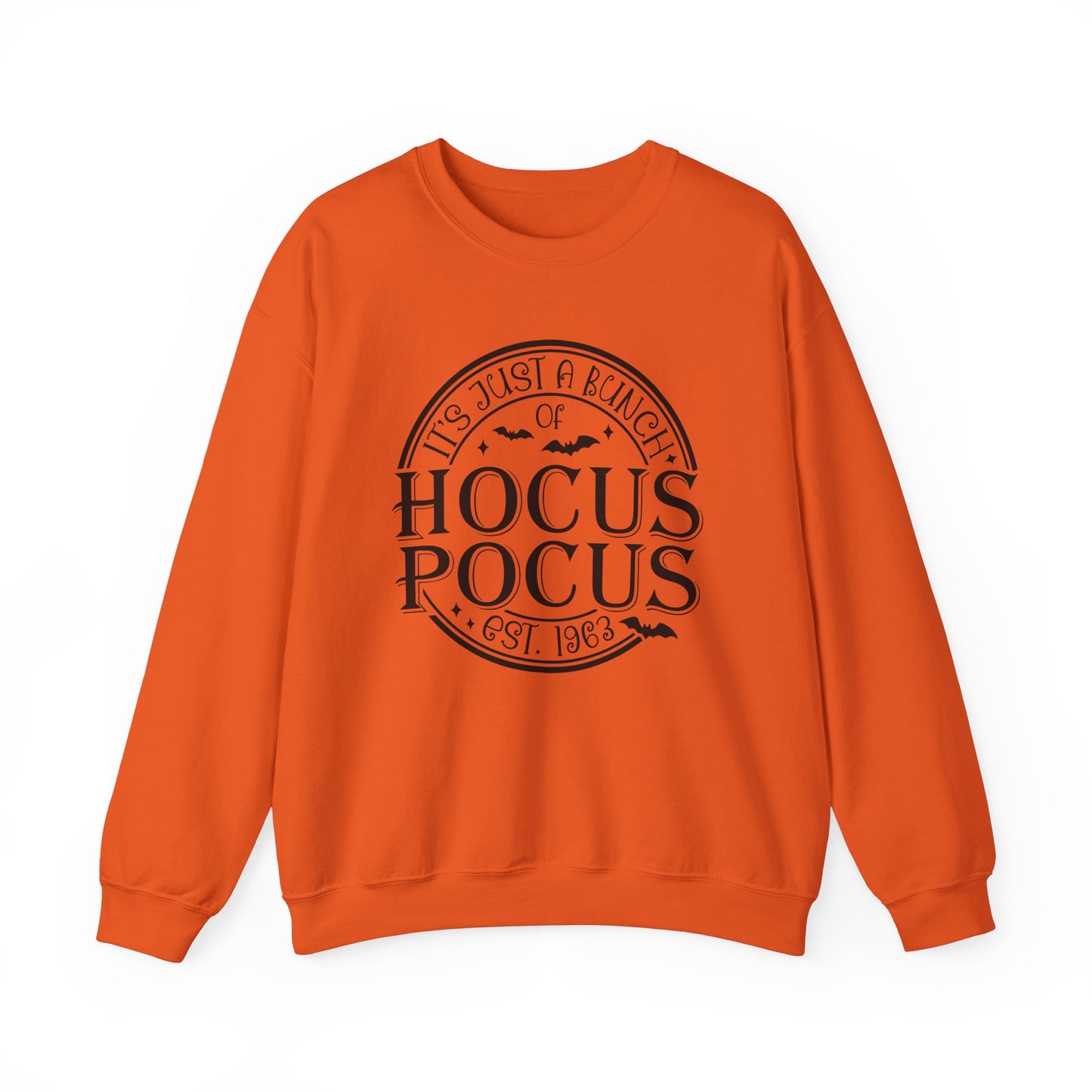 It's Just A Bunch Of Hocus Pocus Sweatshirt Funny Halloween Sweater Retro Halloween Sweatshirt Est 1963 Hocus Pocus Sweater Sanderson Sister