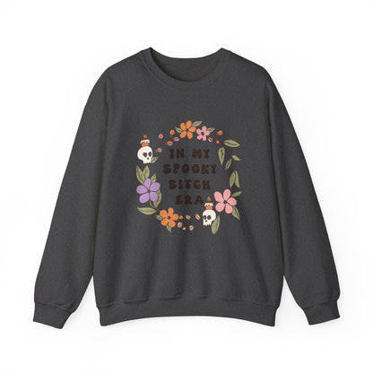 In My Spooky Bitch Era Sweatshirt Funny Halloween Sweater Trendy Retro Halloween Spooky Bitch Vintage Halloween Sweater Fall Season Women