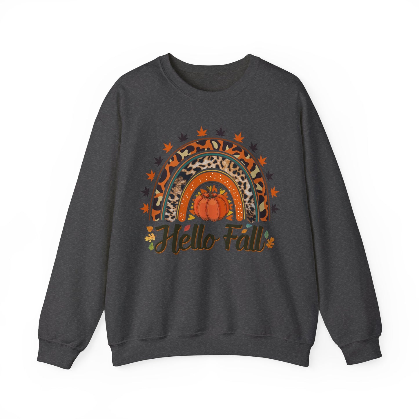 Hello Fall Sweatshirt Retro Vintage Fall Sweater Fall Leopard Sweatshirt Fall Time Sweater Cute Thanksgiving Sweatshirt Pumpkin Spice Sweat