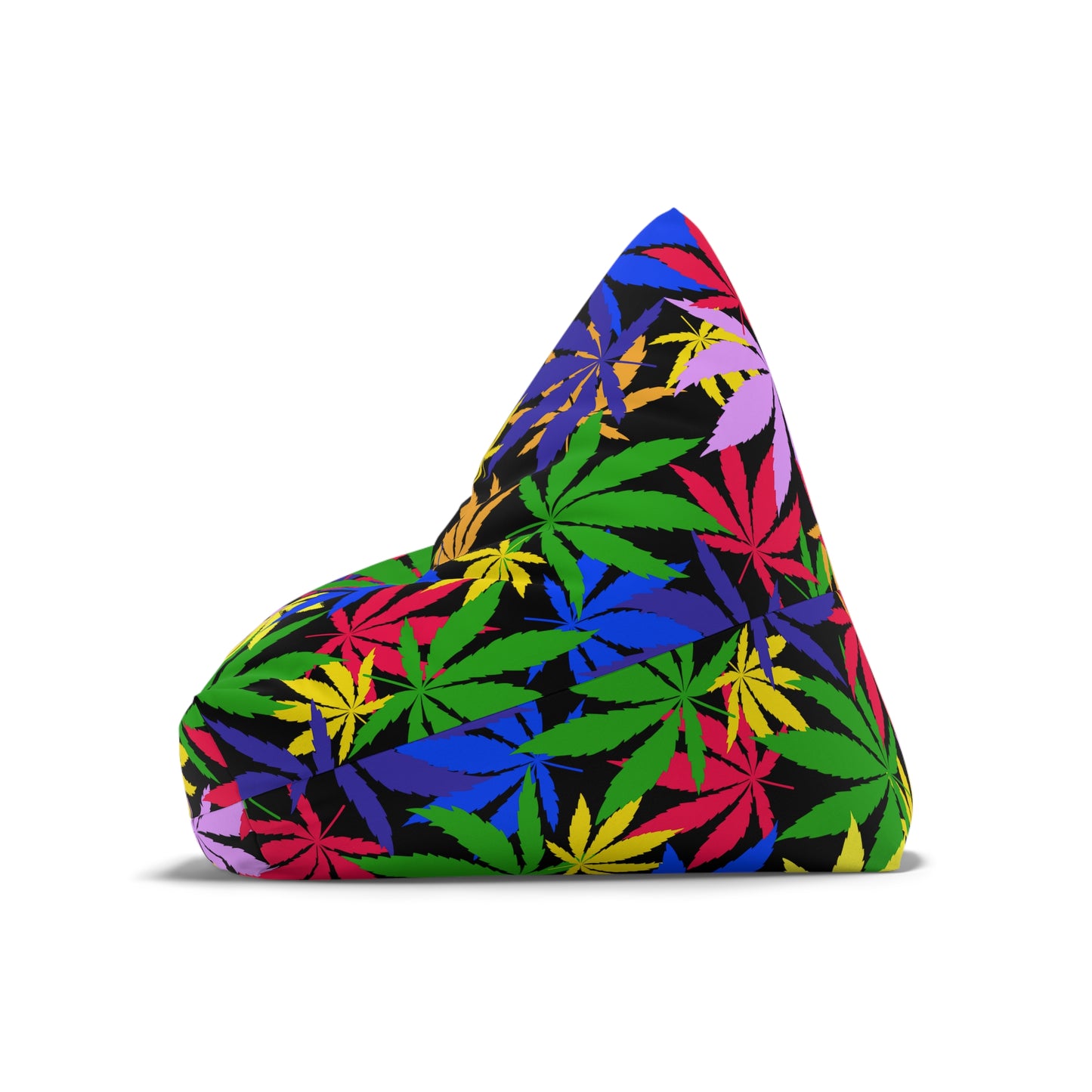 Weed Cannabis Gaming Bean Bag Chair Cover Colorful Home Decor Marijuana Pot Leaves Games Beanbag Living Room Gift Adults Bedroom Man Cave