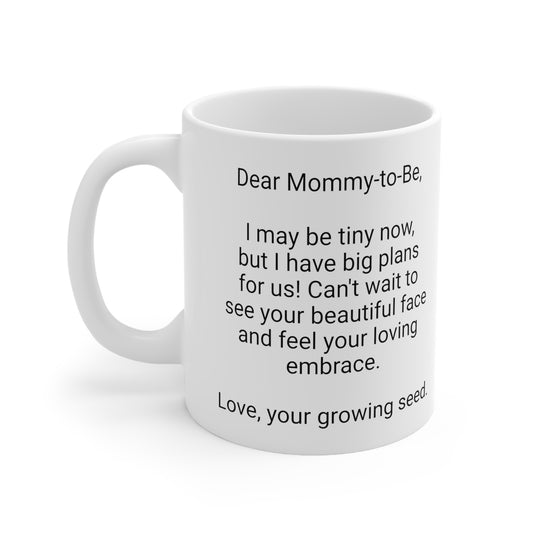 New Mother's 11oz Coffee Mug,"big plans for us.",Mother's Day, Baby shower, Pregnancy Cup, Mom-to-be Gift, Expecting Mommy Present,Baby Mama