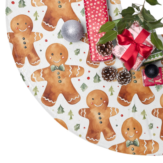 Gingerbread Man Christmas Tree Skirt Vintage Cookies Christmas Tree Skirt Bohemian Holiday Tree Decor Funny Retro Vintage Unique Gift Idea