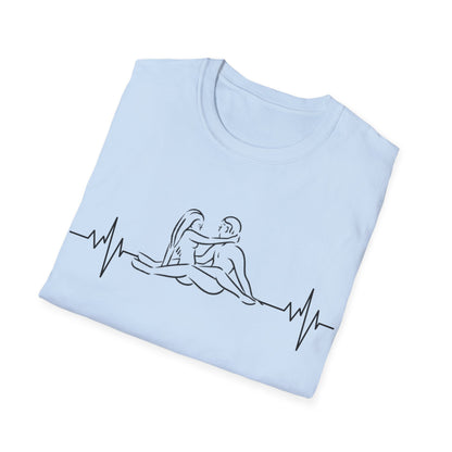 Unisex Heartbeat Kama Sutra T Shirt, Favorite Sexual Pose No.13,Erotic Sexual Desire Couples Gift,Naughty Kinky Adult T-shirt