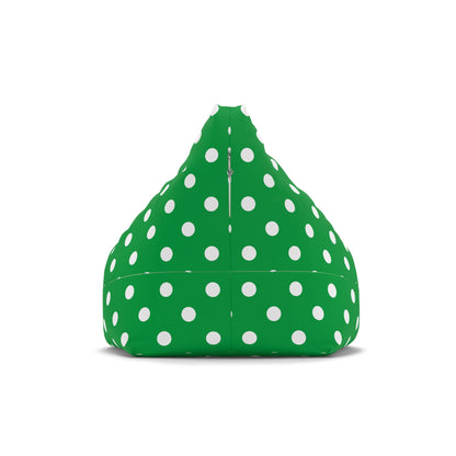 Green Polka Dot Bean Bag Chair Cover Fun Whimsy Aesthetic Home Decor Funky Groovy Teens Dorm Adult Bedroom Gaming Room Chair Furniture Gift