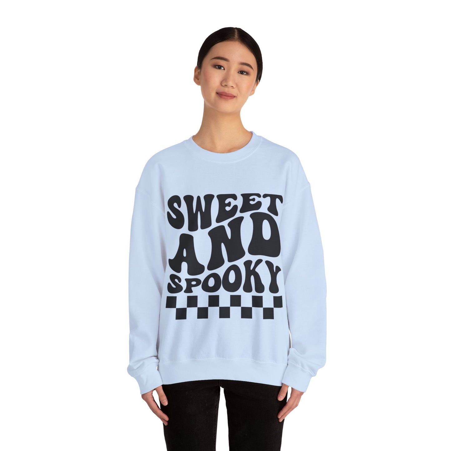 Sweet and Spooky Sweatshirt Retro Halloween Crewneck Vintage Fall Sweater Groovy Halloween Apparel Cool Funky Unique Novelty Women Gift Girl