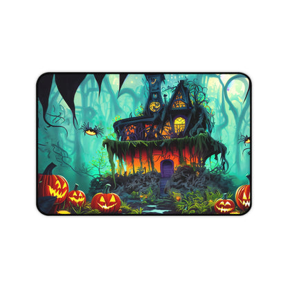 Retro Halloween Desk Mat Creepy Spiders Office Desk Accessory Whimsigoth Mouse Pad Spooky Pumpkins Desk Pad XL Gaming Mousepad Unique Gift