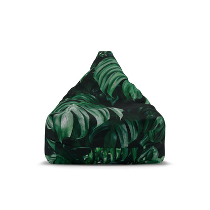 Monstera Bean Bag Chair Cover Dark Green Nature Home Decor Plant Mom Aesthetic Gift New Holiday Home Gift Botanical Outdoor Patio Beanbag