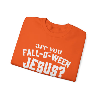 Are You Fall-O-Ween Jesus Sweatshirt Falloween Jesus Halloween Sweater Christian Religious Crewneck Follow Jesus Sweater Matthew Bible 4:19