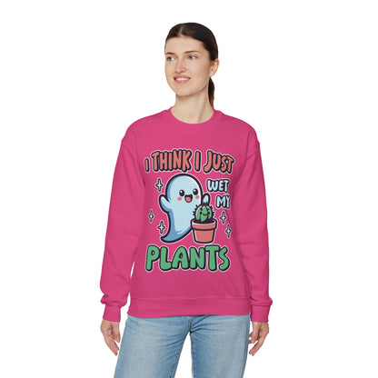 Funny Plant Lover Halloween Sweatshirt I Think I Wet My Plants Sweater Cute Ghost Plant Lover Pullover Sweater Cute Gardening Ghost Gift 2