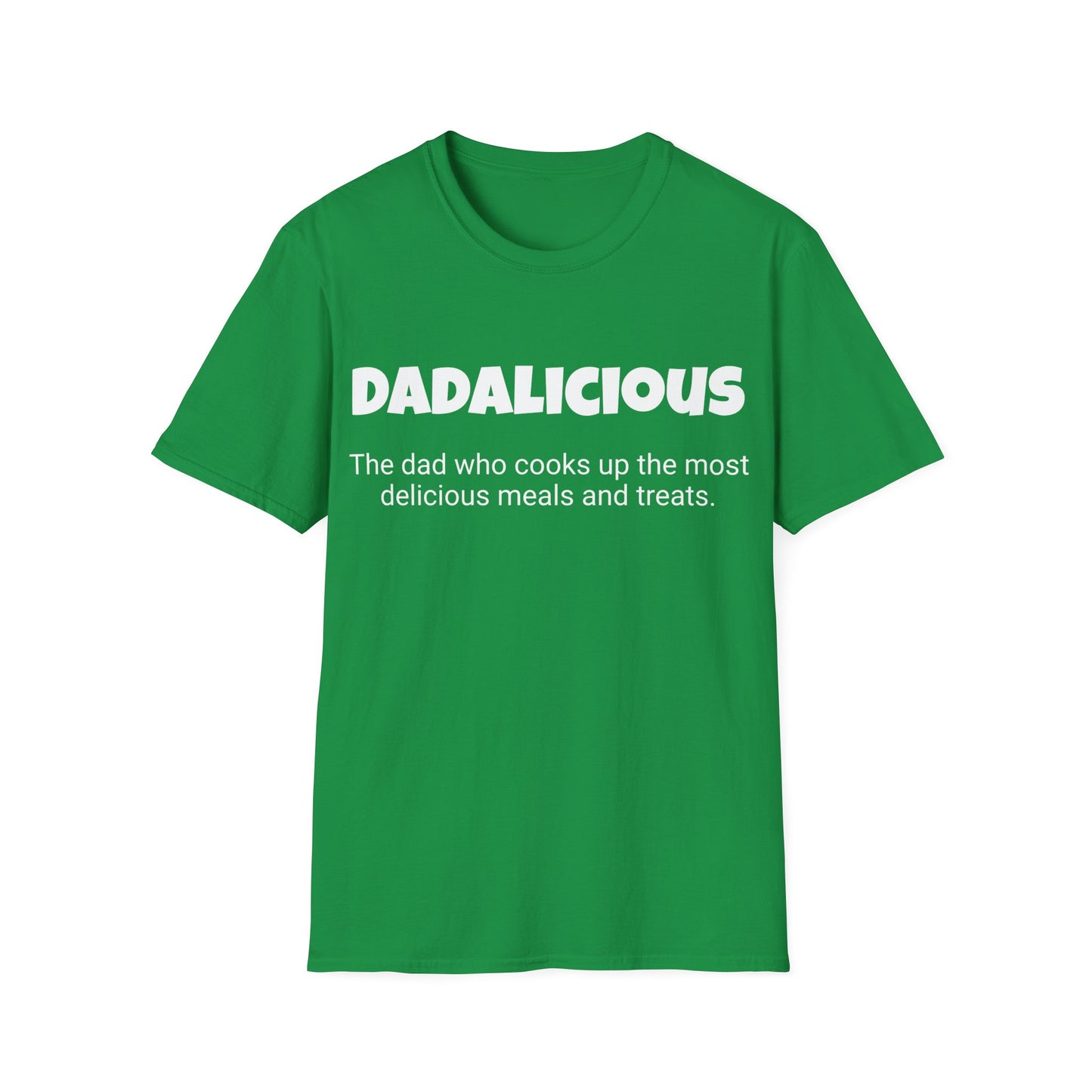 Funny Dad's Mens Softstyle T-shirt,"Dadalicious",Father's Day Gift, Tee for Him,Adult Humorous Unique Novelty Apparel Present