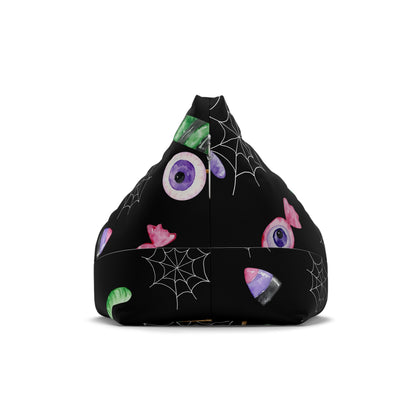 Halloween Bean Bag Chair Cover Creepy Sweets Party Decor Spooky Eyes Teens Dorm Freaky Bedroom Gaming Chair Furniture Adult Man Cave Beanbag