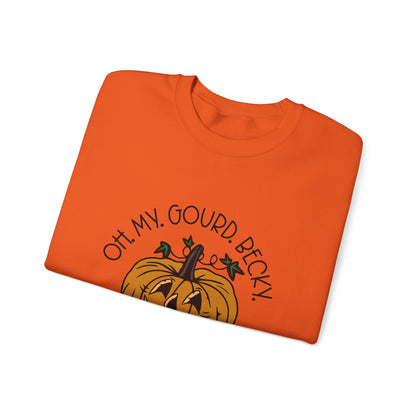 Oh My Gourd Becky Sweatshirt Funny Fall Sweater Friendsgiving Sweatshirt Cute Thanksgiving Sweater Autumn Aesthetic Apparel Fall Pun Sweater