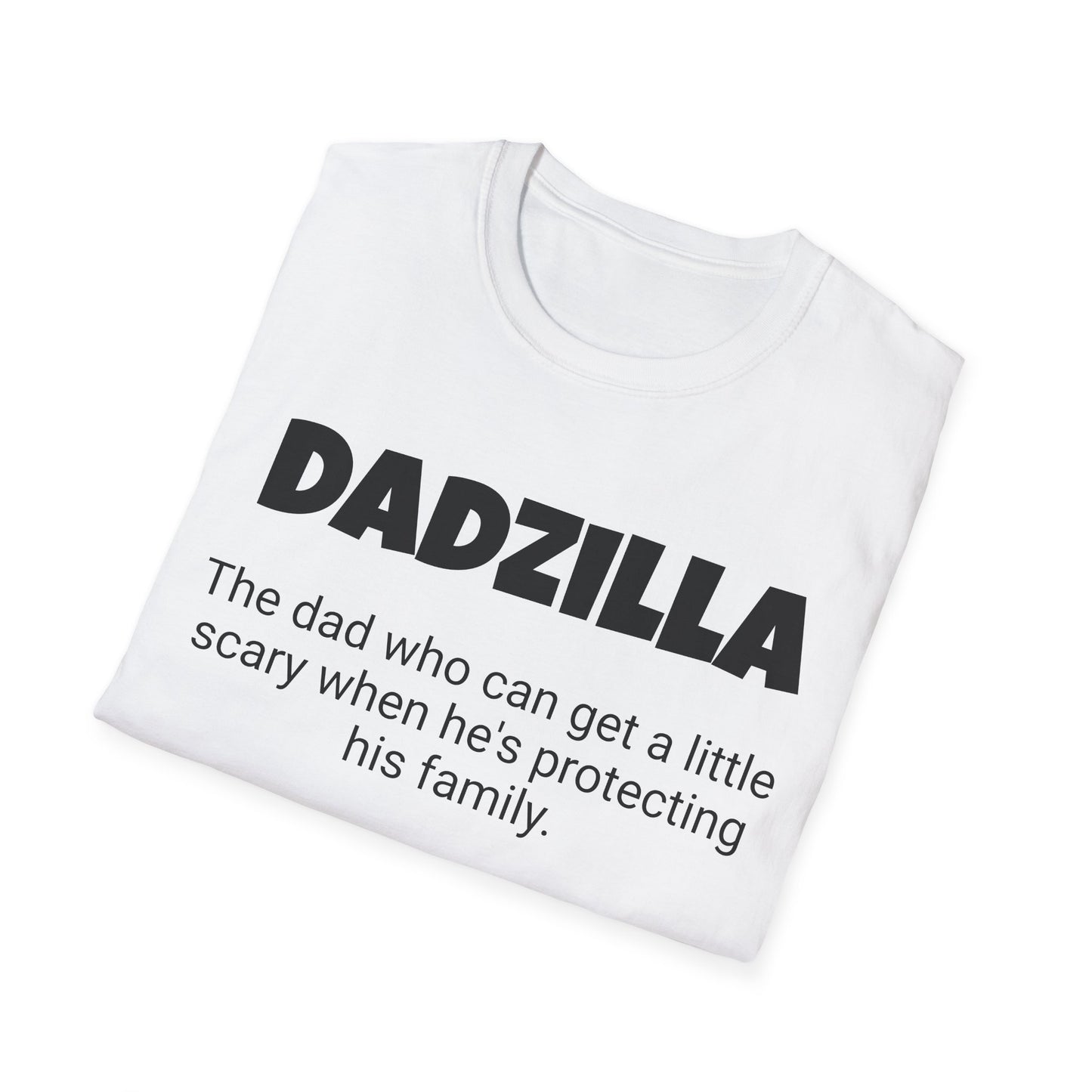 Funny Dad's Mens Softstyle T-shirt, "Dadzilla", Father's Day Gift, Tee for Him, Adult Humorous Unique Novelty Apparel Present