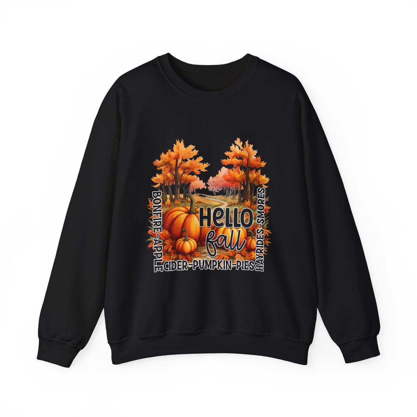 Hello Fall Sweatshirt Fall Words Sweater Hello Fall Crewneck Autumn Season Sweat Fall Graphic Apparel Cute Thanksgiving Sweatshirt Pumpkin