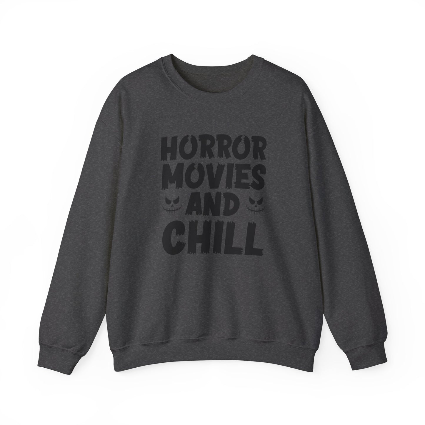 Horror Movies And Chill Sweatshirt Halloween Sweater Spooky Vibes Sweatshirt Funny Halloween Outfit Scary Movie Lover Gift Horror Movie Fan