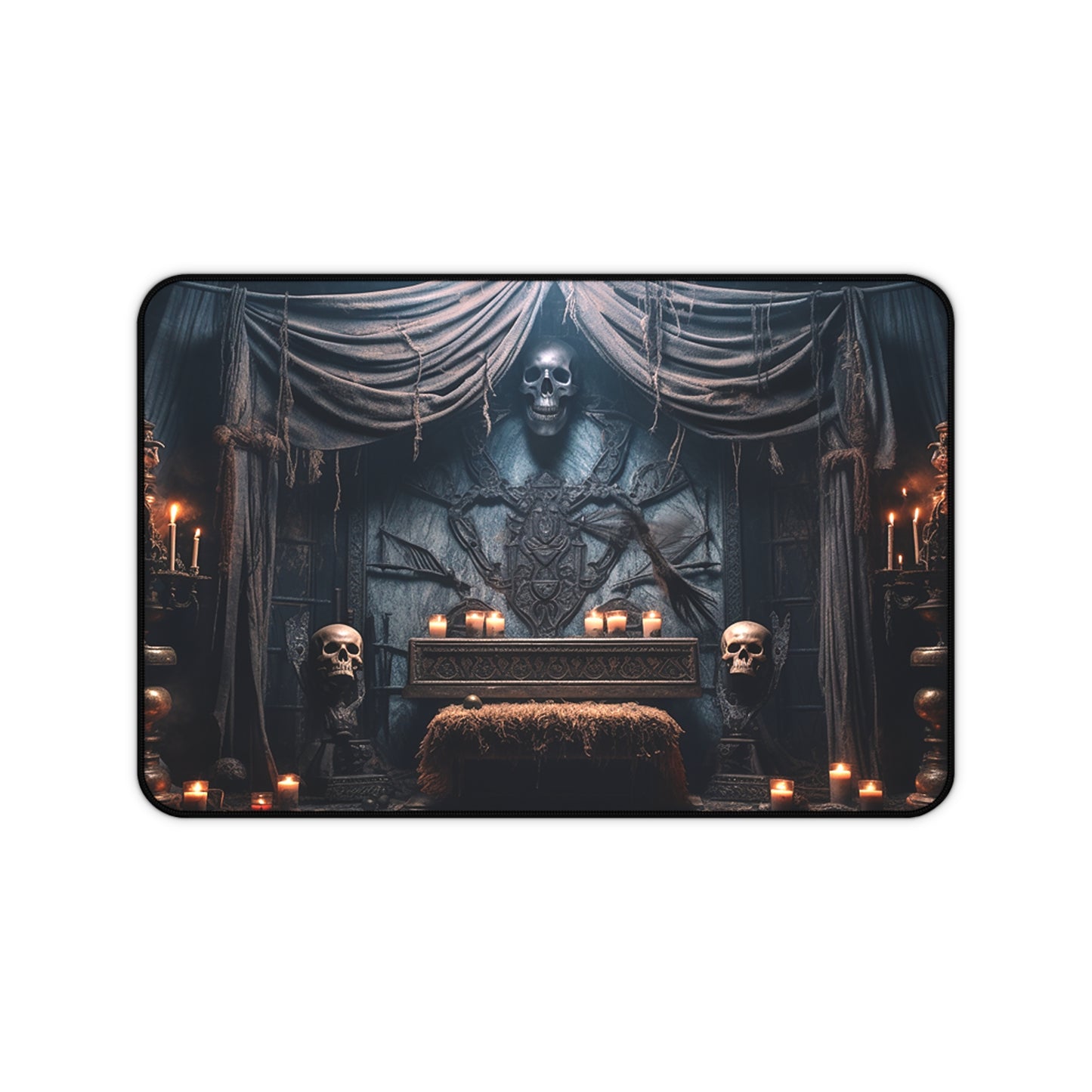 Halloween Desk Mat Fortune Teller Office Desk Accessories Whimsigoth Large Mouse Pad Spooky Skelton Desk Pad Creepy Dark Gaming Mousepad