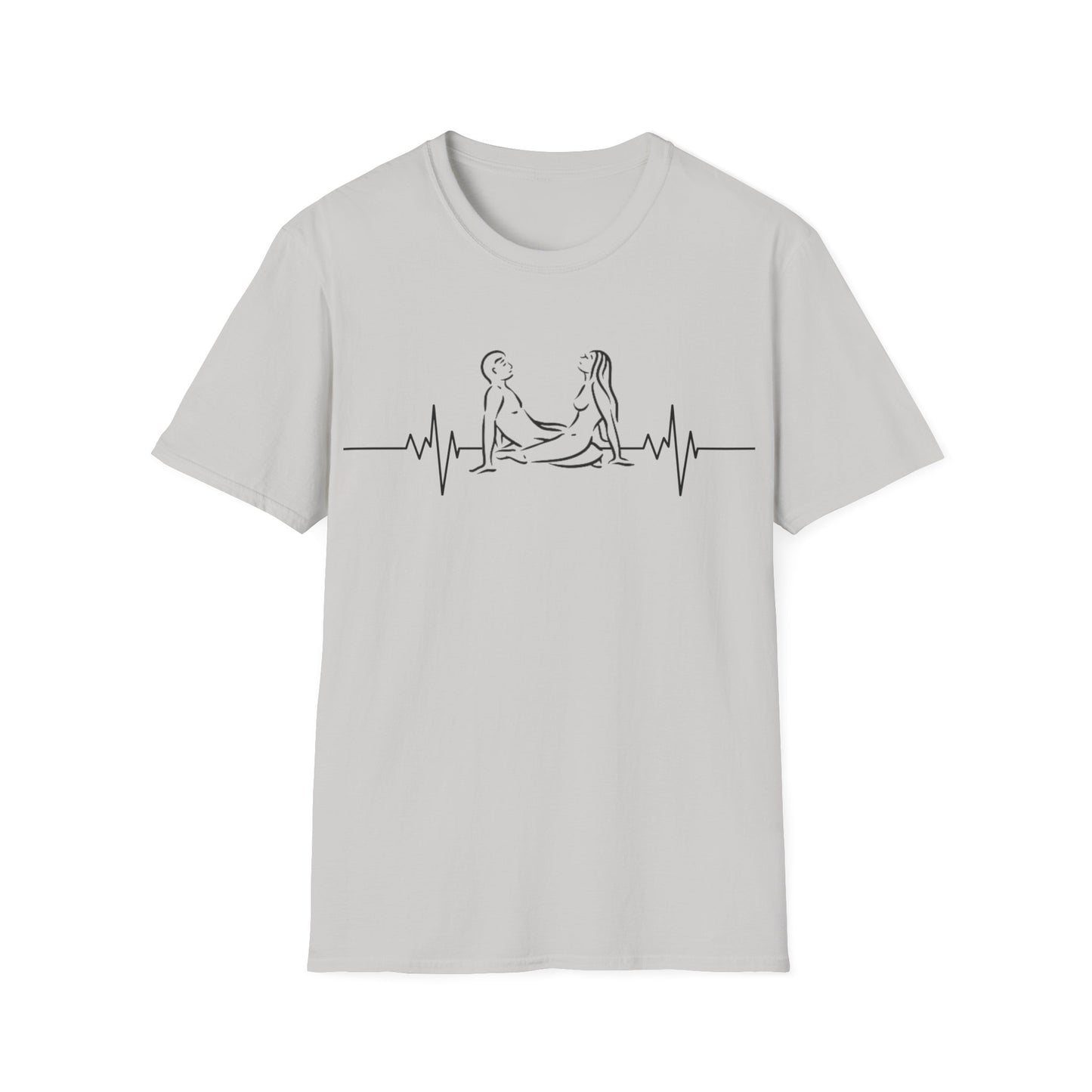 Unisex Heartbeat Kama Sutra T Shirt, Favorite Sexual Pose No.25,Erotic Sexual Desire Couples Gift,Naughty Kinky Adult T-shirt