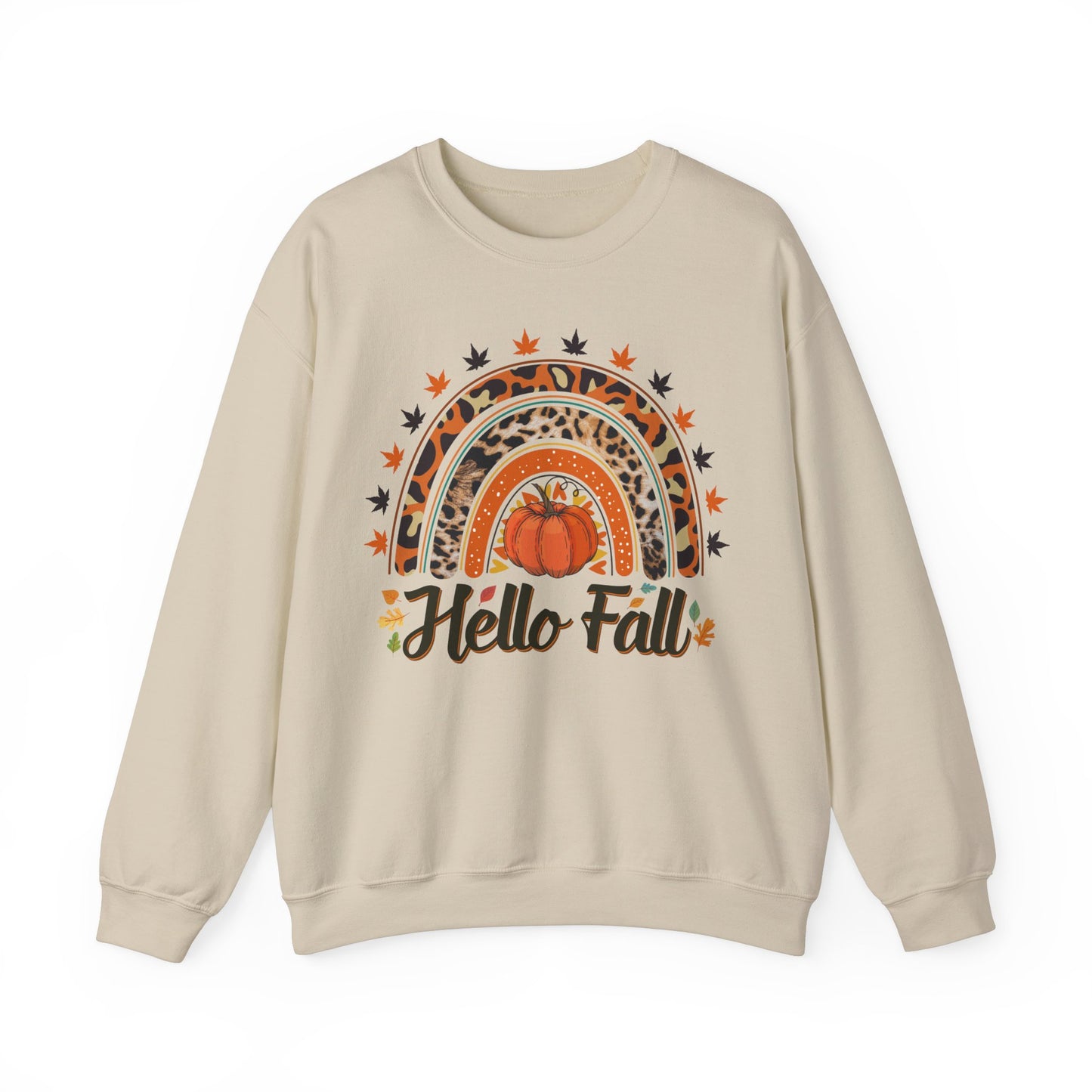 Hello Fall Sweatshirt Retro Vintage Fall Sweater Fall Leopard Sweatshirt Fall Time Sweater Cute Thanksgiving Sweatshirt Pumpkin Spice Sweat