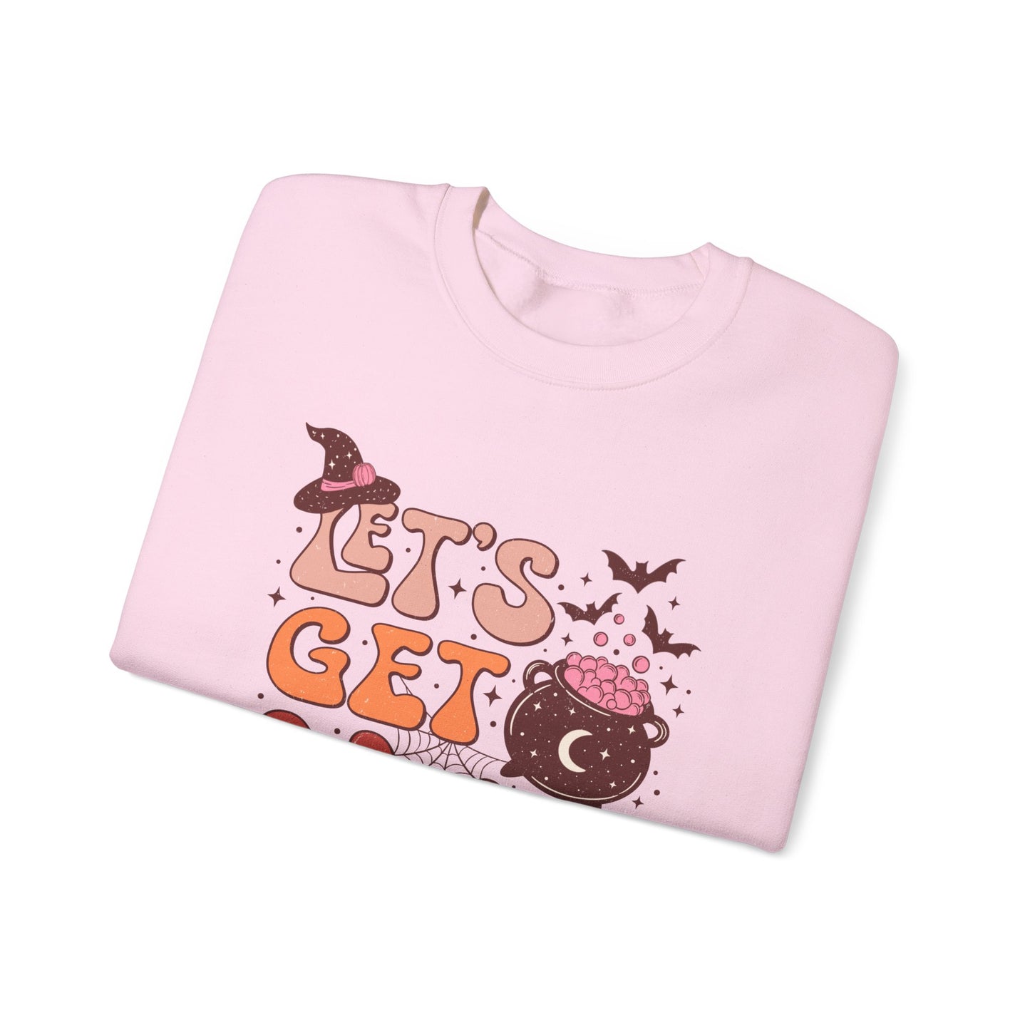 Let's Get Wicked Sweatshirt Funny Halloween Sweater Wicked Sweat Magical Spooky Season Crewneck Retro Halloween Witch Sweatshirt Women Gift