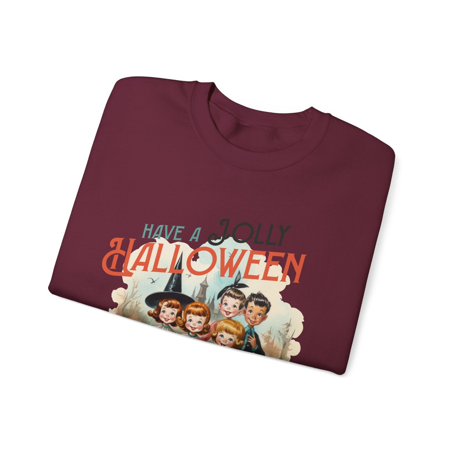 Have a Jolly Halloween Sweathirt Vintage 1950s Halloween Sweater Funny Creepy Halloween Kids Graphic Retro Halloween Apparel Spooky Vibe