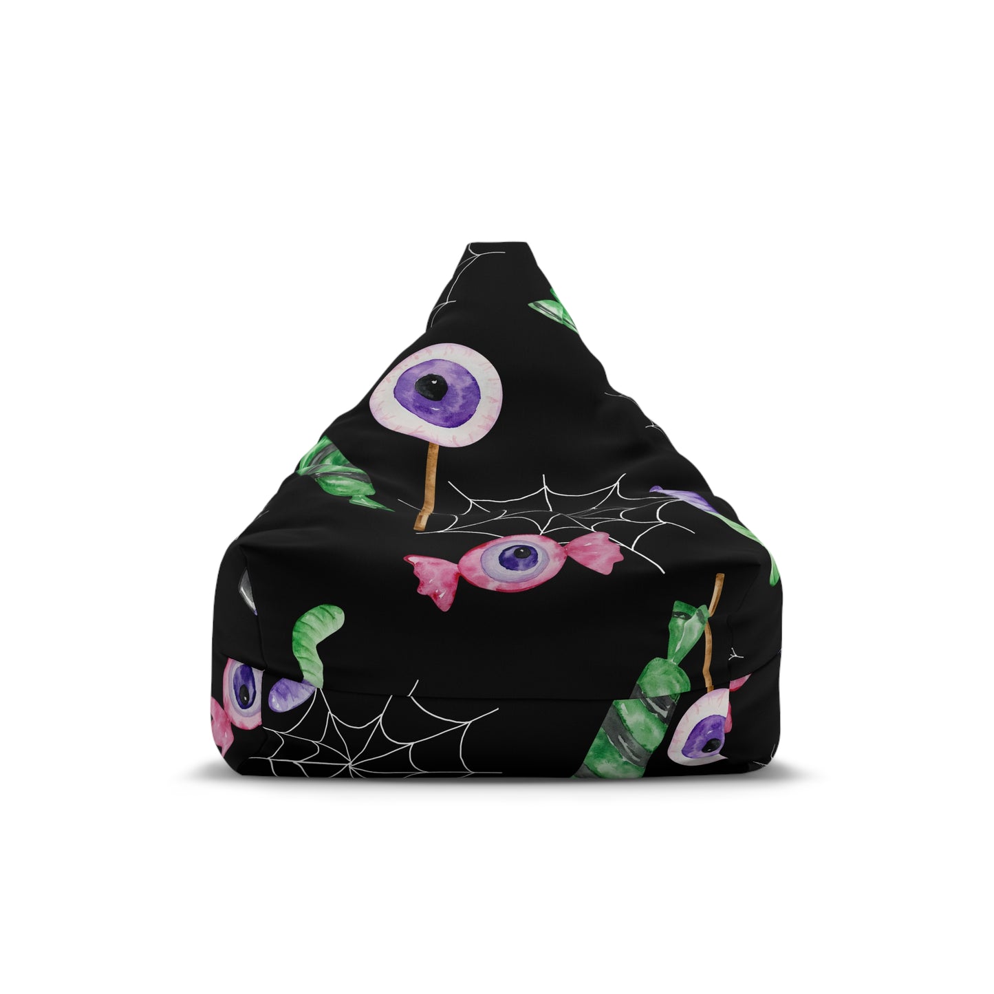 Halloween Bean Bag Chair Cover Creepy Sweets Party Decor Spooky Eyes Teens Dorm Freaky Bedroom Gaming Chair Furniture Adult Man Cave Beanbag