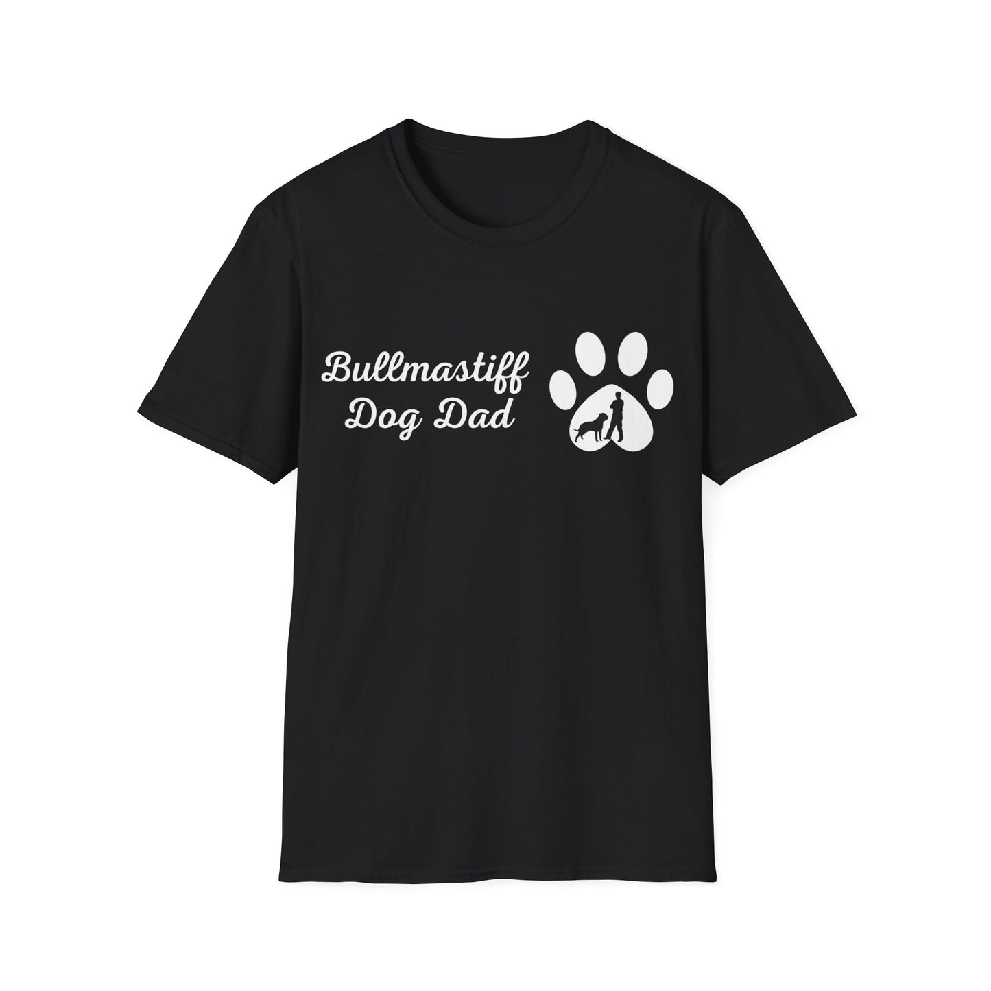 Doggy Dad's T-shirt,"Bullmastiff Dog Dad",Dog Father's Day Gift, Fur Papa, Unique Men's Apparel Novelty Pet Lover Tee Present