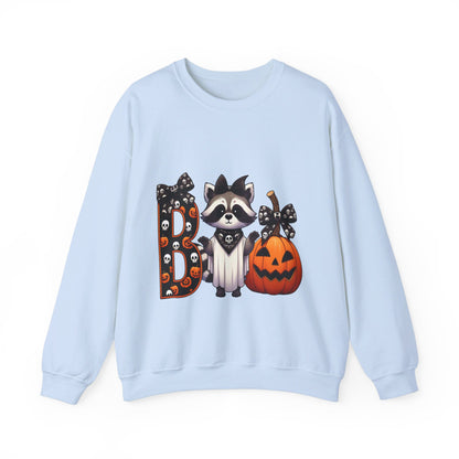 Boo Raccoon Sweatshirt Halloween Raccoon Costume BOO Pullover Sweater Raccoon Lovers Sweatshirt Halloween Cute Raccoon Gift Spooky Season