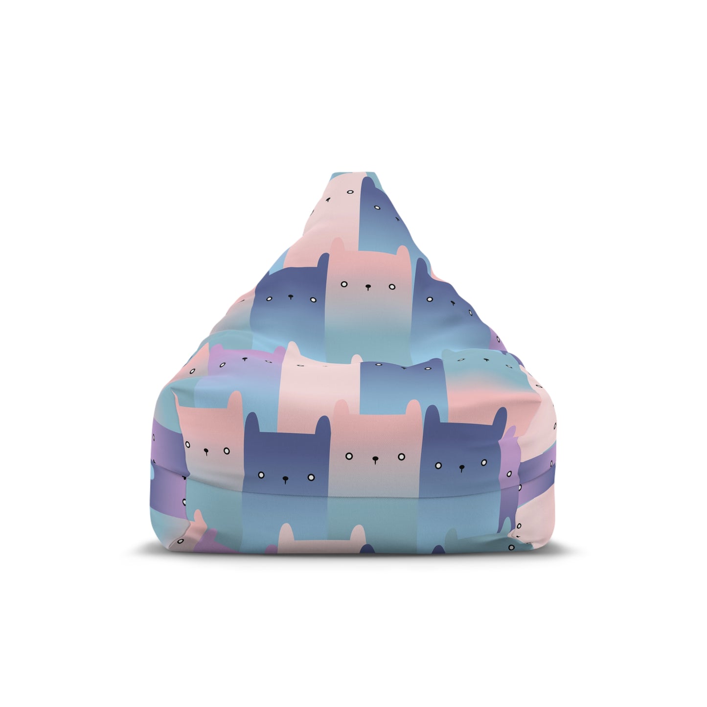 Cute Kitty Cat Lover Bean Bag Cover Funky Pastel Abstract Animal Home Decor Playroom Bedroom Kitty Mom Furniture Gift Cat Beanbag Cover Gift