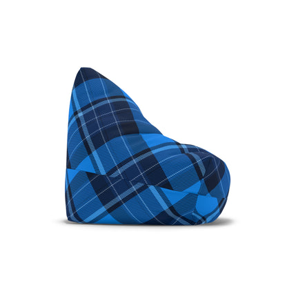 Tartan Bean Bag Chair Cover Blue Scottish Aesthetic Home Decor Cross-checkered Beanbag Teens Dorm Bedroom Living Room Games Room Patio Gift