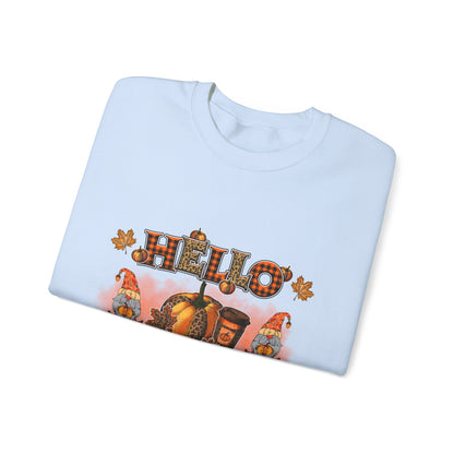 Hello Autumn Sweatshirt Gnomes Fall Sweater Cute Gnome Sweashirt Fall Season Apparel Autumn Thanksgiving Gnome Sweatshirt Thanksgiving Gift