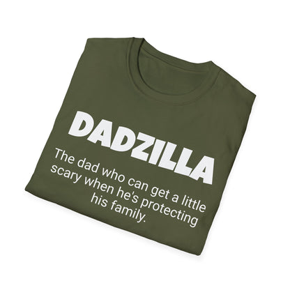 Funny Dad's Mens Softstyle T-shirt, "Dadzilla", Father's Day Gift, Tee for Him, Adult Humorous Unique Novelty Apparel Present