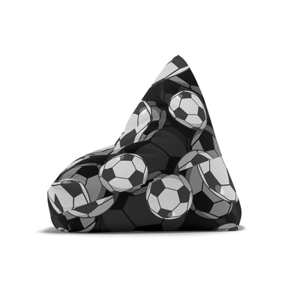 3D Soccer Bean Bag Chair Cover Sports Home Decor Black White Football Beanbag Gaming Room Chair Gift for Boys Man Cave Adult Beanbag Gift