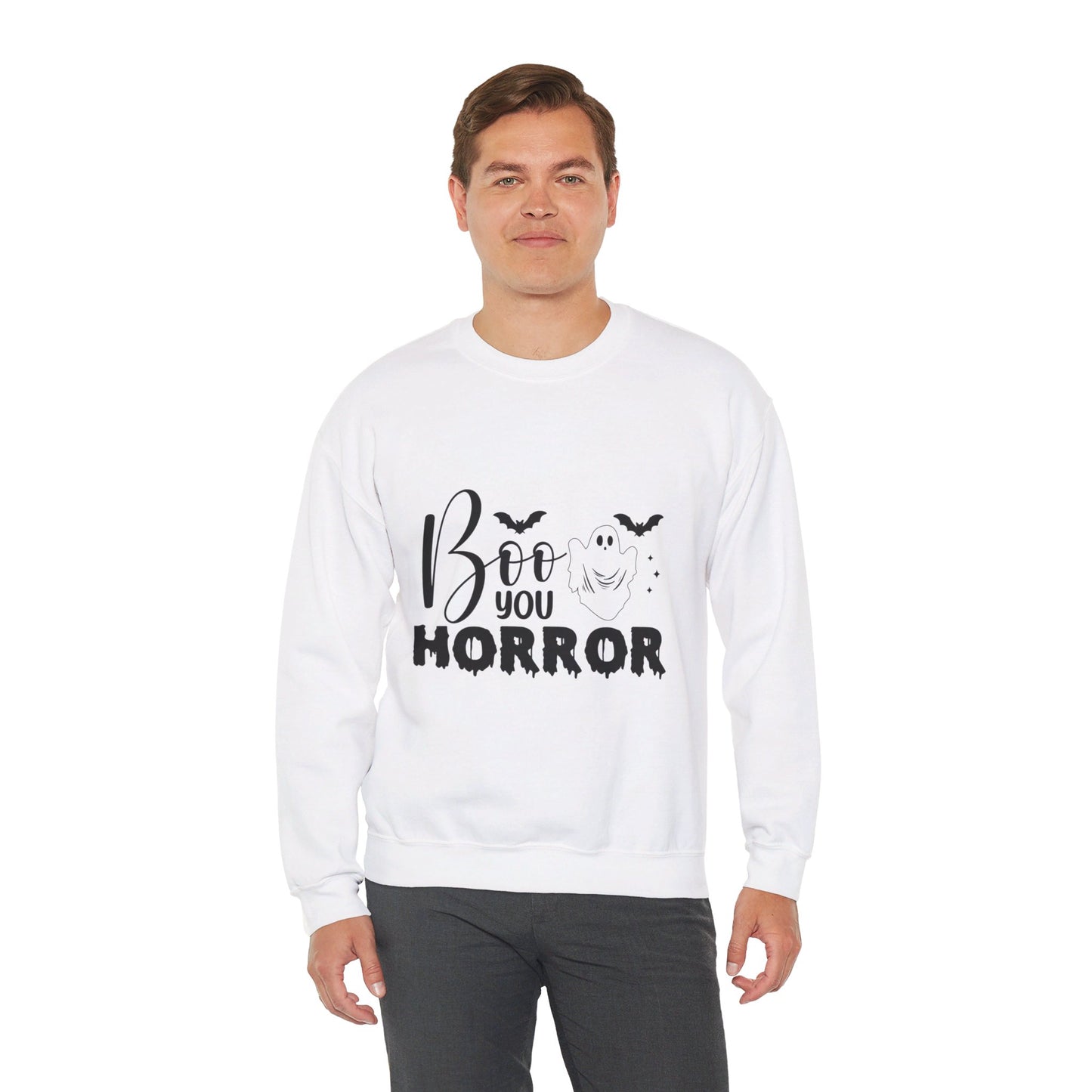 Boo You Horror Sweatshirt Funny Halloween Sweater Spooky Season Sweatshirt Horror Movie Halloween Outfit Funny Ghost Pullover Crewneck Sweat