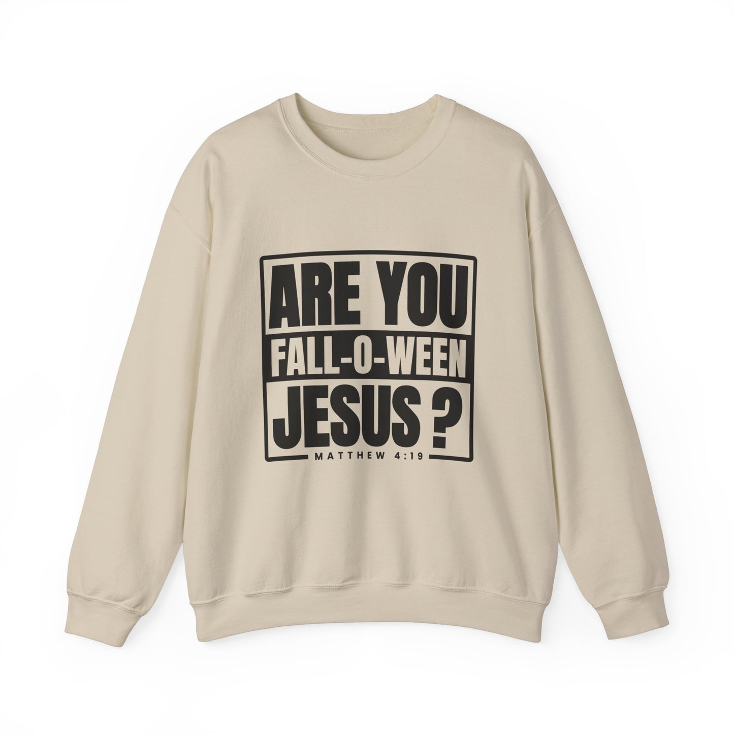 Are You Fall-O-Ween Jesus Sweatshirt Falloween Jesus Halloween Sweater Christian Fall Religious Crewneck Follow Jesus Sweater Matthew Bible