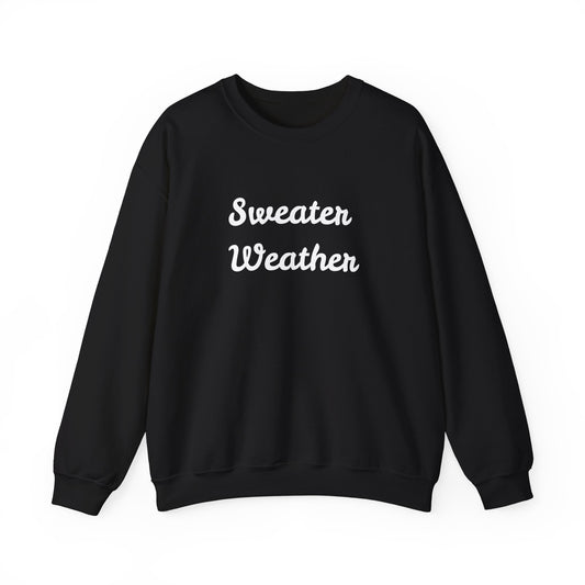 Fun Unisex Crewneck Sweatshirt,"Sweater Weather", Cute Unique Him/Her Gift, Novelty Present Christmas, Birthday, Any Occasion