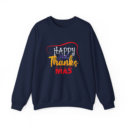 Happy Hallothanksmas Sweatshirt Halloween Sweater Thanksgiving Sweatshirt Christmas Apparel Fall Sweater Holiday Season Outfit Autumn Jumper