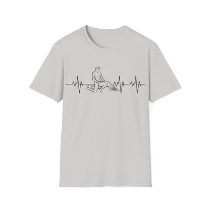 Unisex Heartbeat Kama Sutra T Shirt, Favorite Sexual Pose No.38,Erotic Sexual Desire Couples Gift,Naughty Kinky Adult T-shirt