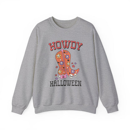 Howdy Halloween Sweatshirt Cowgirl Boots Sweater Retro Halloween Sweatshirt Western Chic Halloween Sweater Cute Fall Crewneck Spooky Season