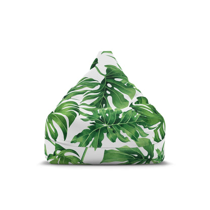 Monstera Bean Bag Chair Cover Green White Nature Home Decor Plant Mom Aesthetic Gift New Holiday Home Gift Botanical Outdoor Patio Beanbag