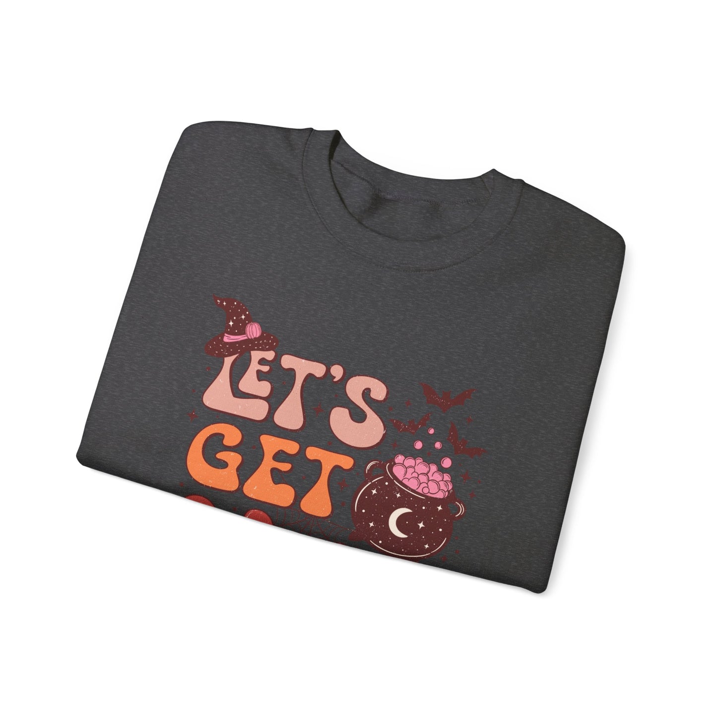 Let's Get Wicked Sweatshirt Funny Halloween Sweater Wicked Sweat Magical Spooky Season Crewneck Retro Halloween Witch Sweatshirt Women Gift