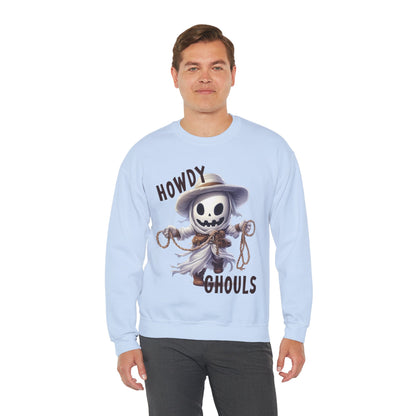 Howdy Ghouls Western Halloween Sweatshirt Funny Western Ghost Halloween Sweater Punny Ghost Howdy Ghouls Pullover Sweater Fall Unisex Gift