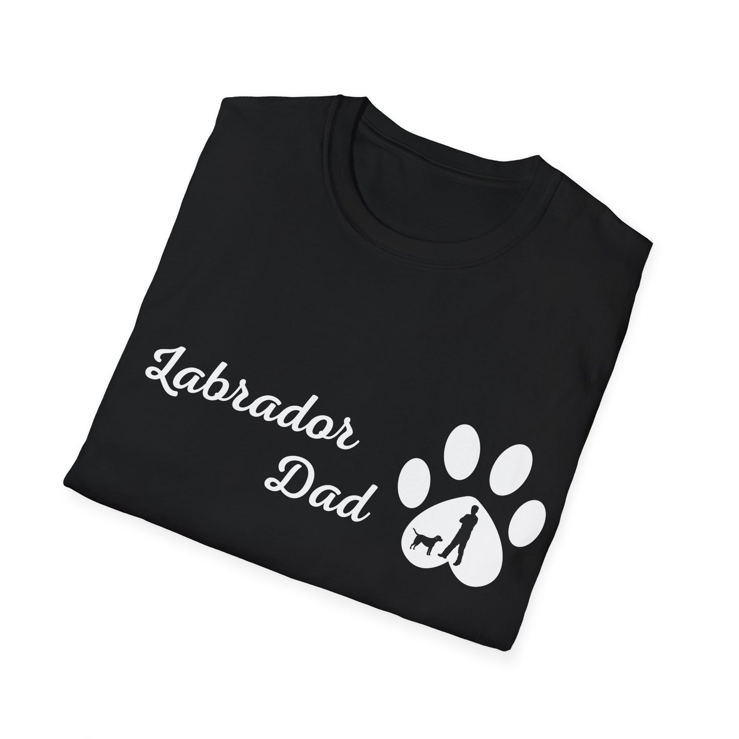 Doggy Dad's T-shirt, "Labrador Dad", Dog Father's Day Gift, Fur Papa, Unique Men's Apparel Novelty Pet Lover Tee Present