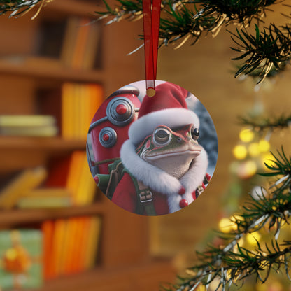 Missile Toad Funny Christmas Ornament Cute Frog Ornament Pun Gag Mistletoe Missiletoad Meme Xmas Decor Stocking Stuffer White Elephant Gift