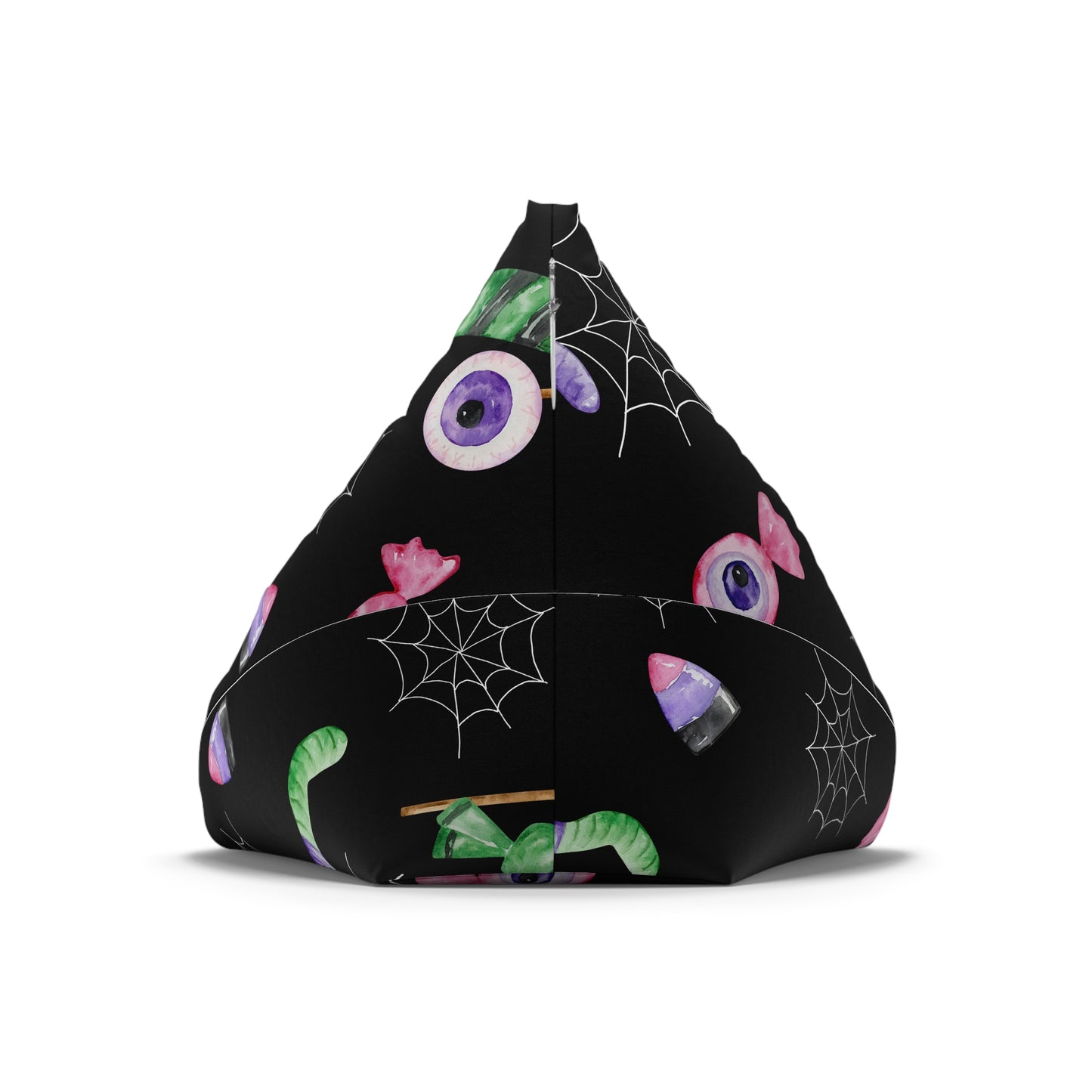 Halloween Bean Bag Chair Cover Creepy Sweets Party Decor Spooky Eyes Teens Dorm Freaky Bedroom Gaming Chair Furniture Adult Man Cave Beanbag