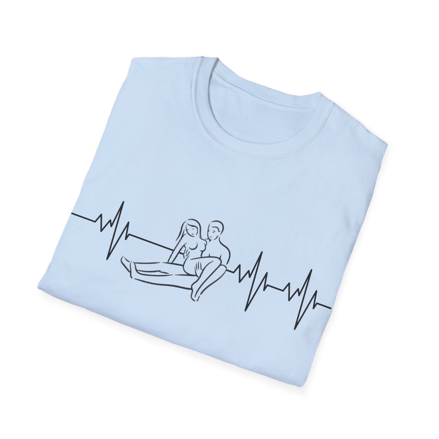 Unisex Heartbeat Kama Sutra T Shirt, Favorite Sexual Pose No.35,Erotic Sexual Desire Couples Gift,Naughty Kinky Adult T-shirt