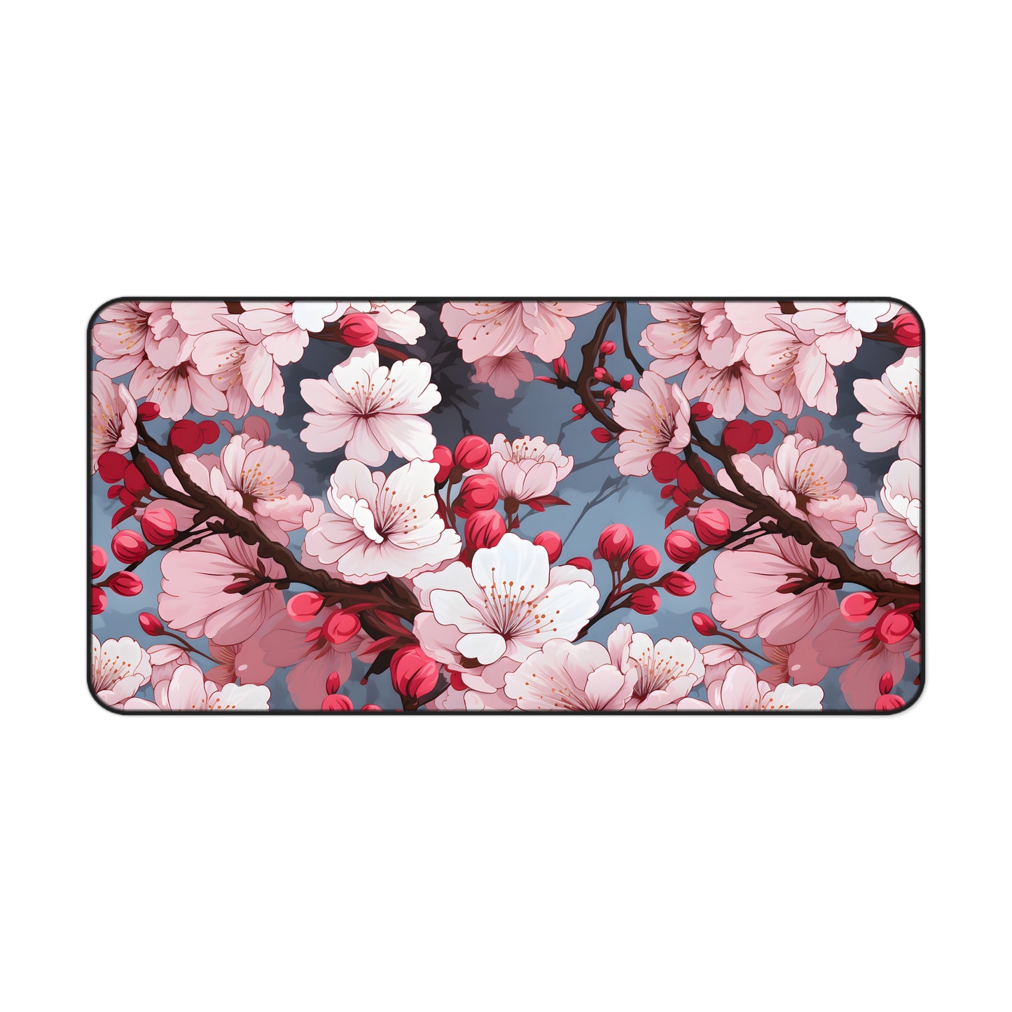 Anime Cherry Blossoms Desk Mat Lofi Office Desk Accessory Manga Floral Mouse Pad Japanese XL Desk Pad Large Gaming Mousepad Unique Gift Idea