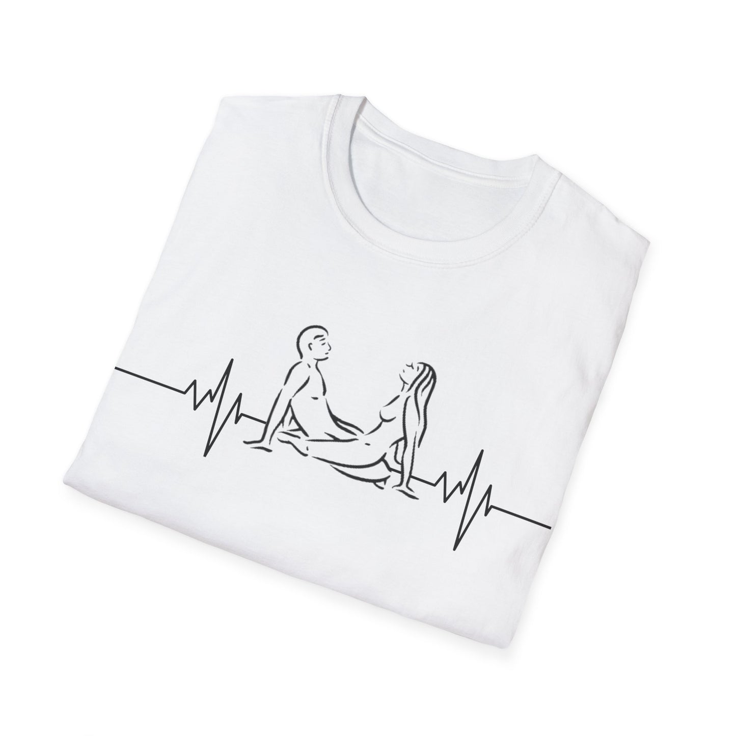 Unisex Heartbeat Kama Sutra T Shirt, Favorite Sexual Pose No.25,Erotic Sexual Desire Couples Gift,Naughty Kinky Adult T-shirt