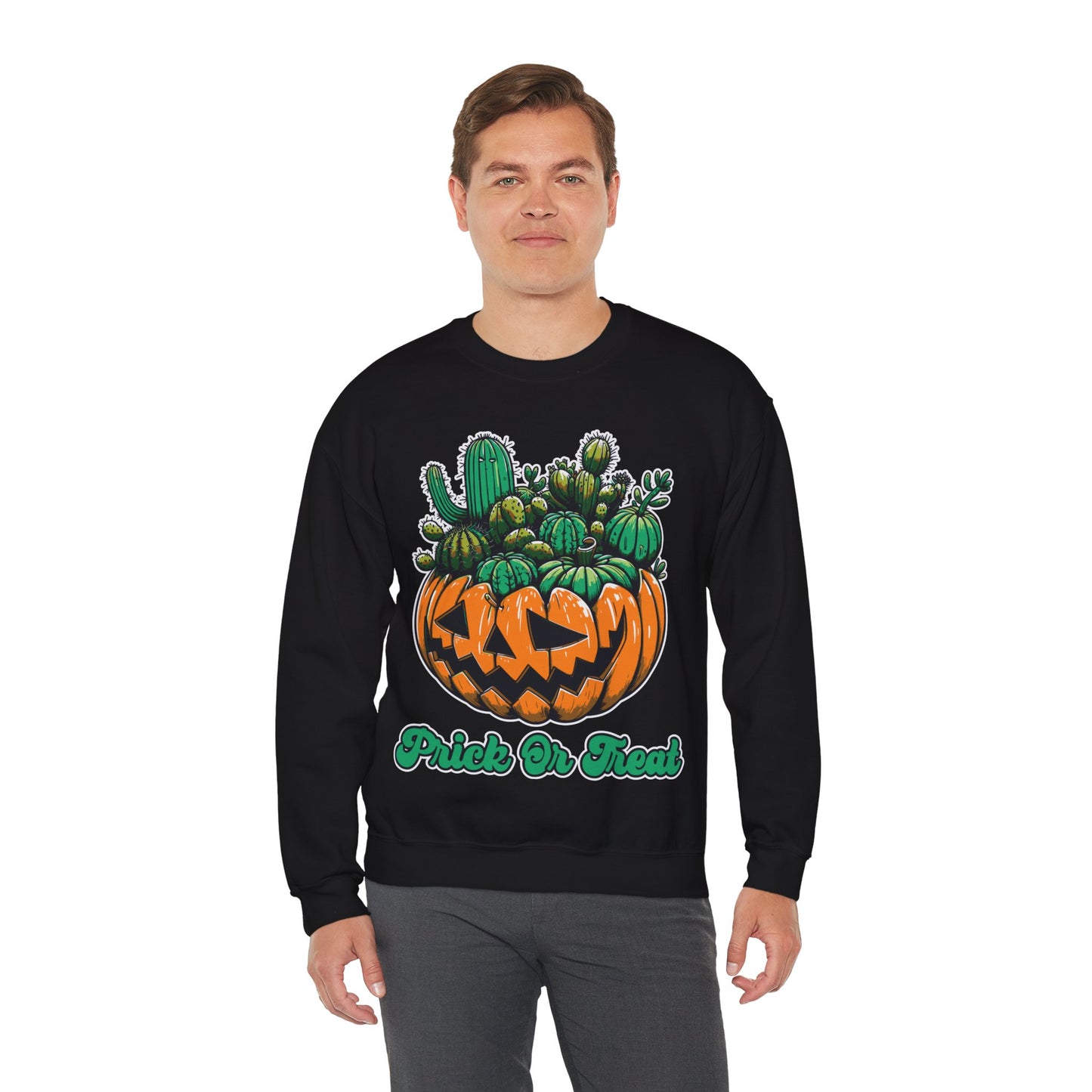 Prick or Treat Sweatshirt Halloween Cactus Succulent Sweater Funny Halloween Unisex Gardener Gift Pullover Sweat Halloween Plant Lover Gift